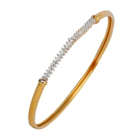 American Diamond Classic Eternity Openable Kada Bangle Bracelet Women