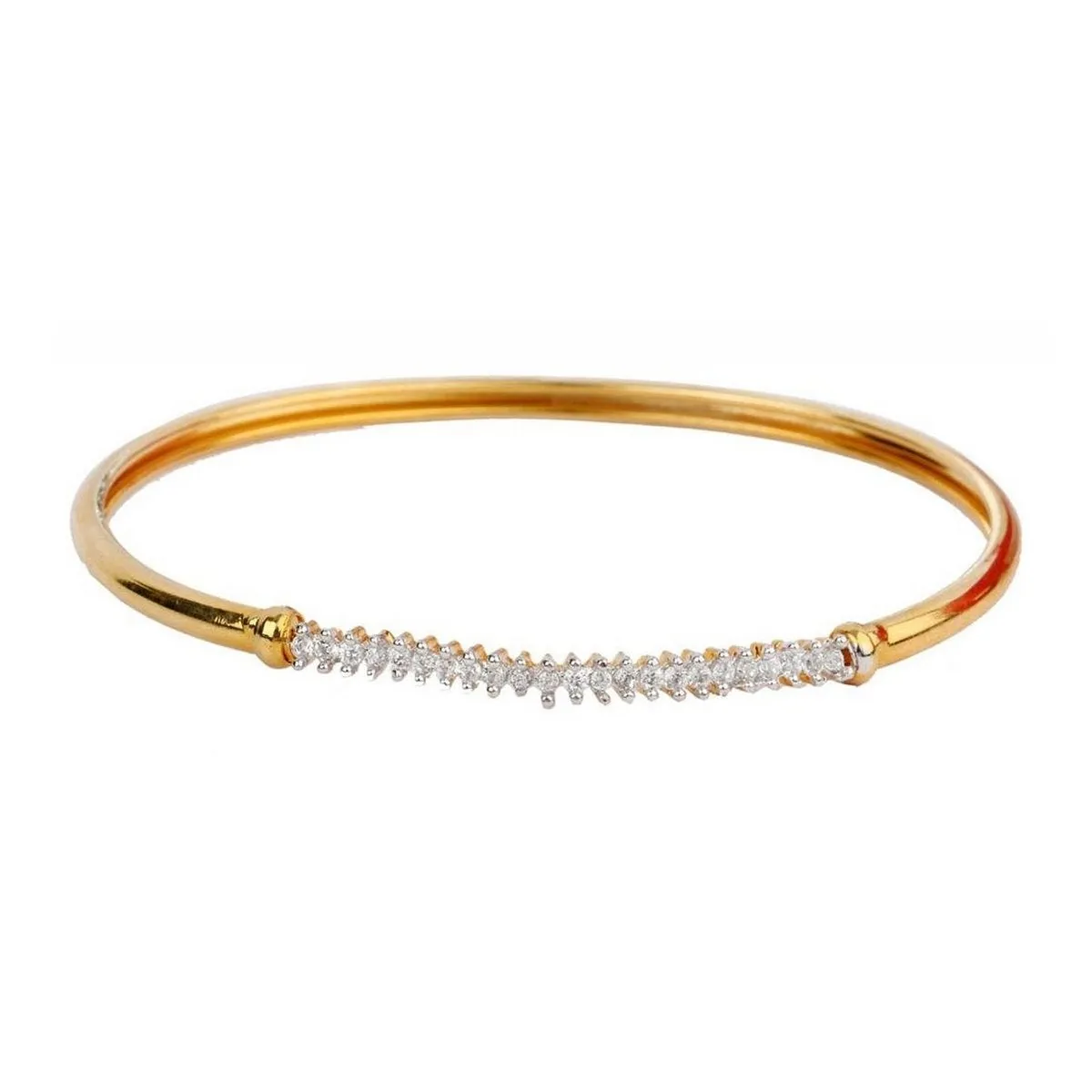 American Diamond Classic Eternity Openable Kada Bangle Bracelet Women