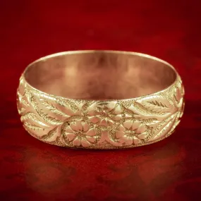 Antique Edwardian Floral Band Ring Dated 1902