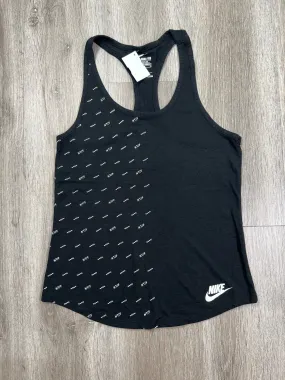 Athletic Tank Top By Nike Apparel In Black & White, Size: S