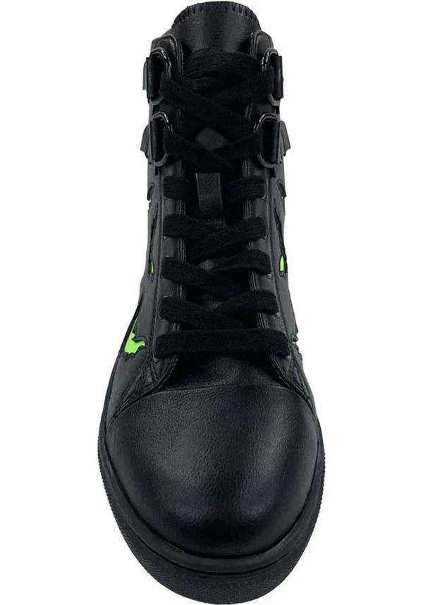 Chelsea Bat [Black/Green Glow] | BOOTS*