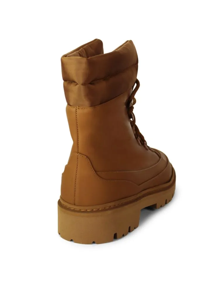 Gia Borghini Chunky Hiking Boots in Cognac