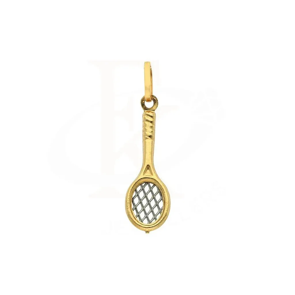 Gold Badminton Racket Pendant 18KT - FKJPND18K2514