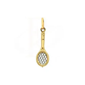 Gold Badminton Racket Pendant 18KT - FKJPND18K2514