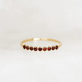 January Birthstone Ring 14k Gold - Garnet