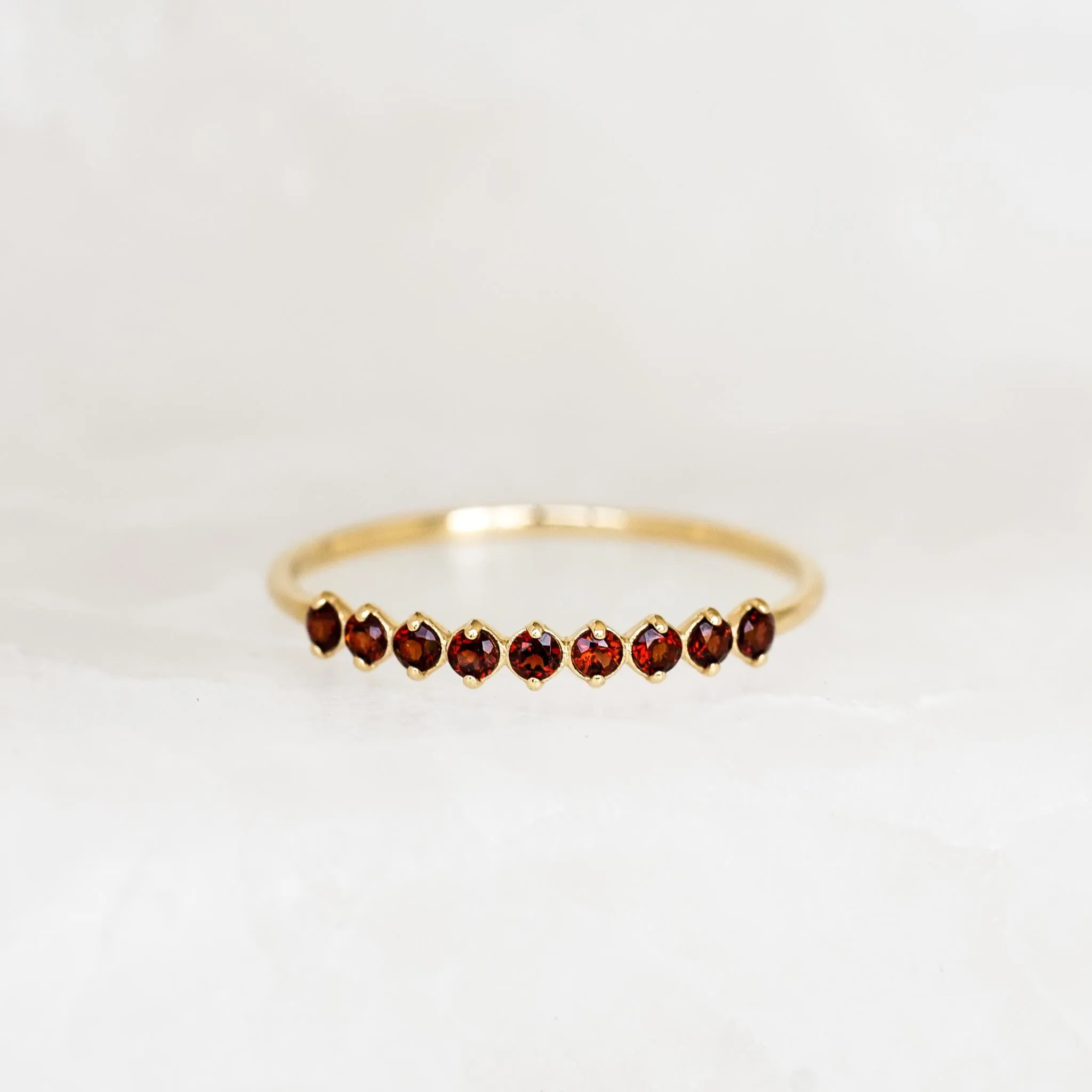 January Birthstone Ring 14k Gold - Garnet