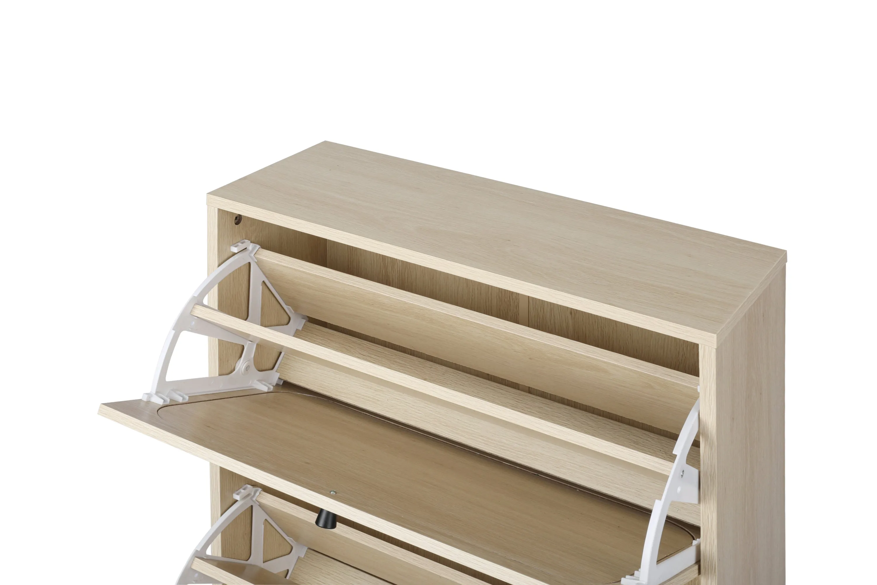 Mac Rattan 3 Door Shoe Rack - White Walnut