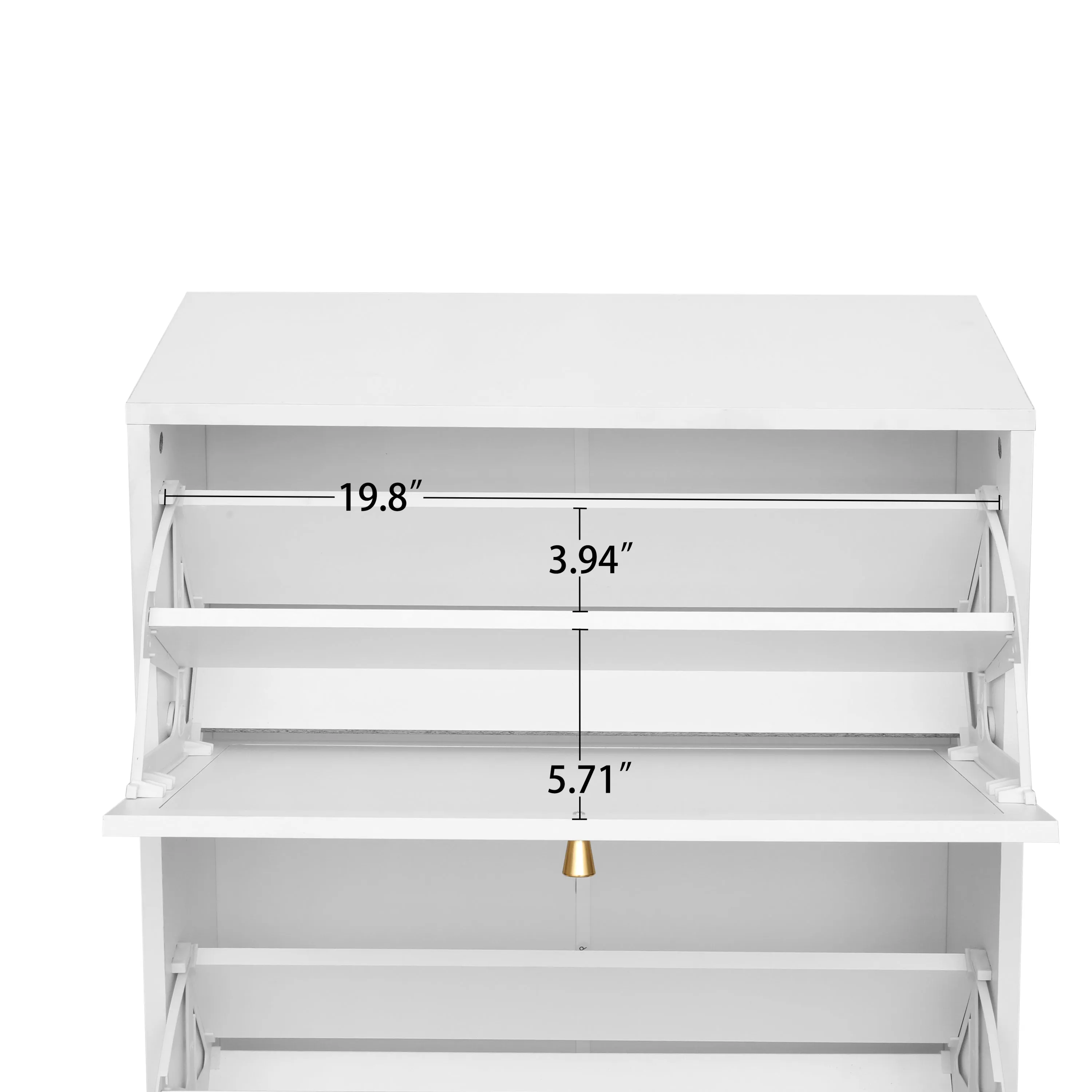 Mac Rattan 3 Door Shoe Rack - White