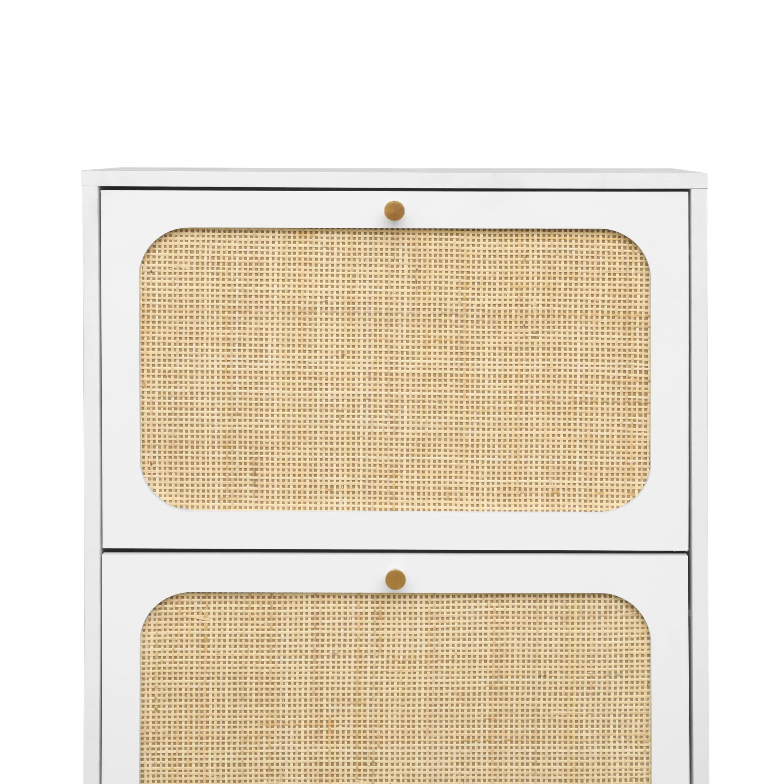 Mac Rattan 3 Door Shoe Rack - White